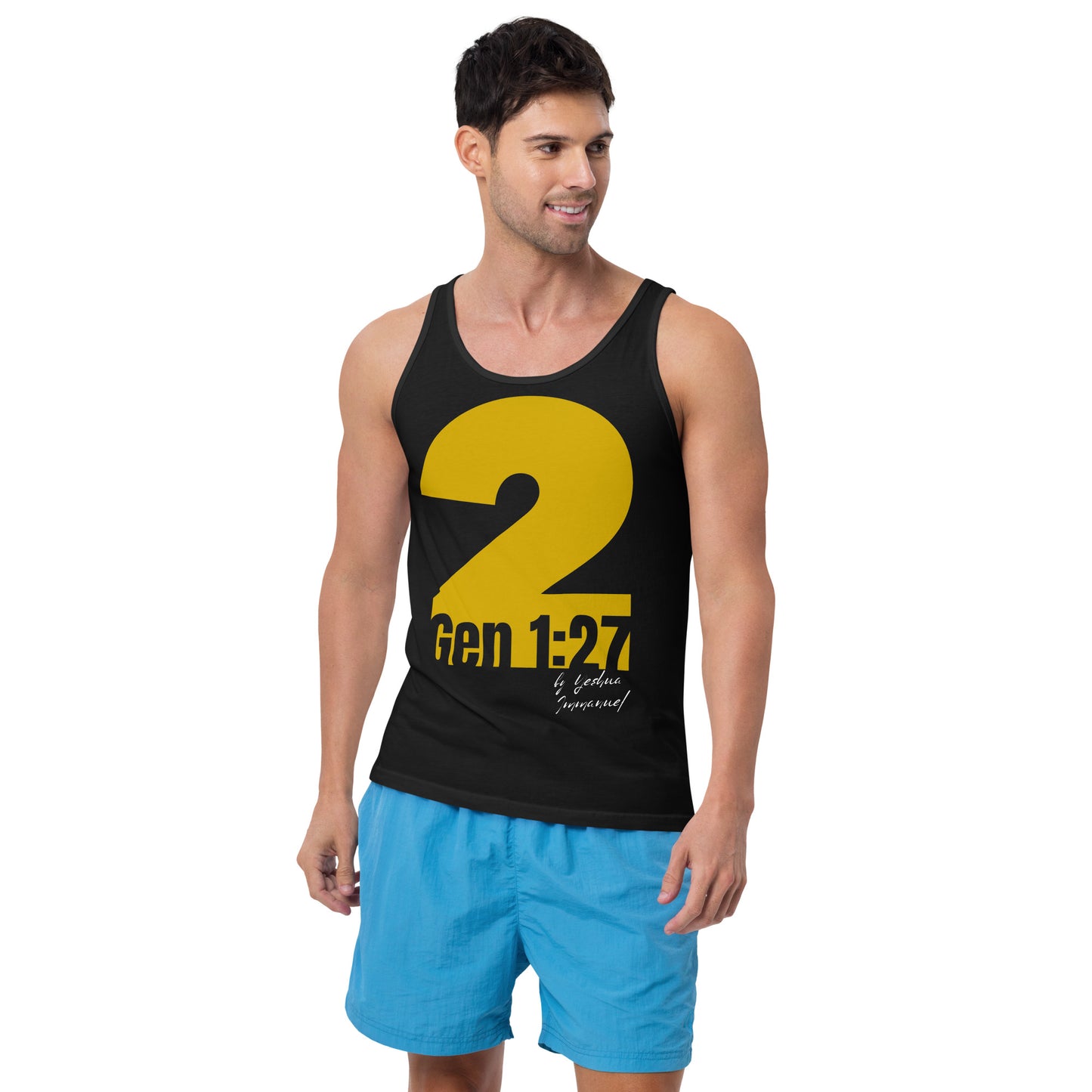 "Two" Tank Top Black