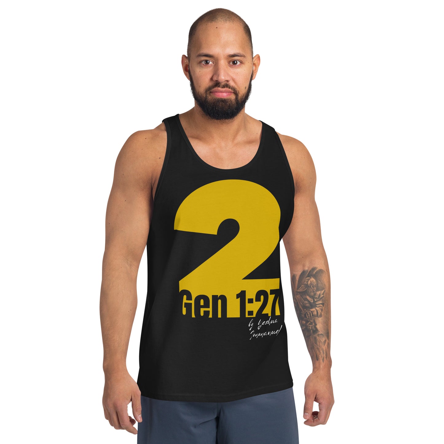 "Two" Tank Top Black