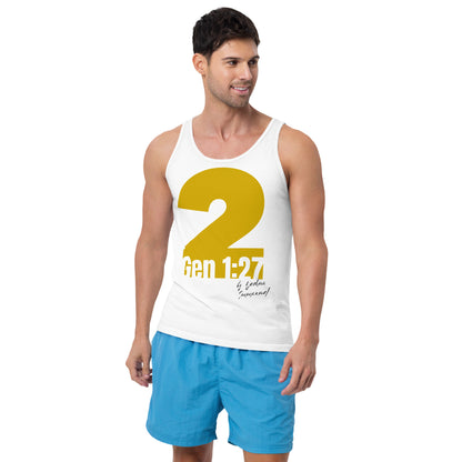 "Two" Tank Top White