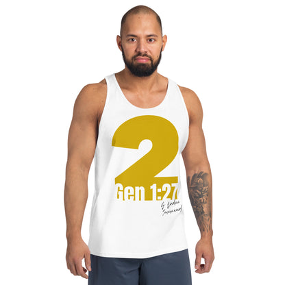 "Two" Tank Top White