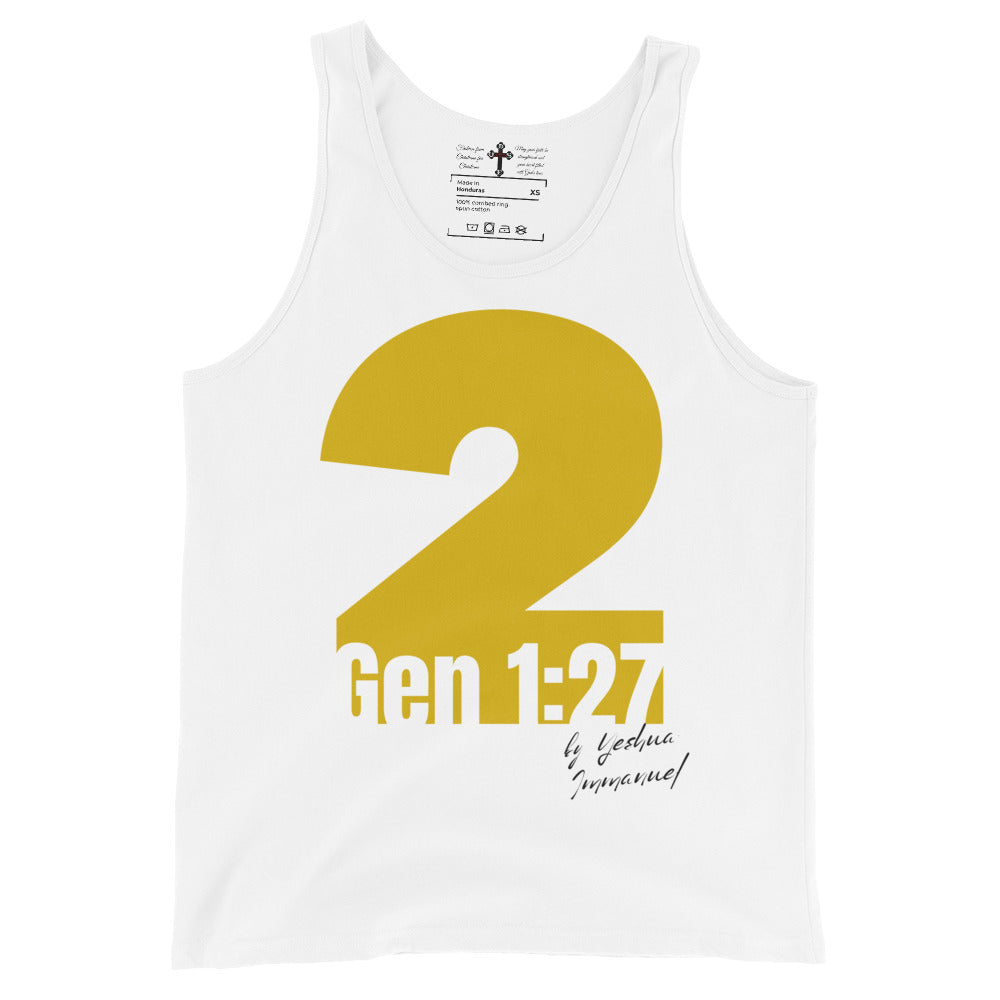 "Two" Tank Top White